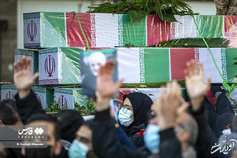 (تصاویر) تشییع ۱۵۰ شهید گمنام در تهران